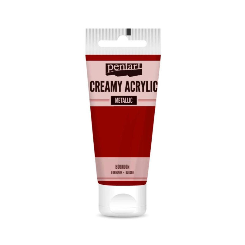 Krémová barva akrylová metalická  je akrylová barva na vodní bázi s krémovou konzistencí a vysokým obsahem pigmentu. Můžete ji použít k malbě na