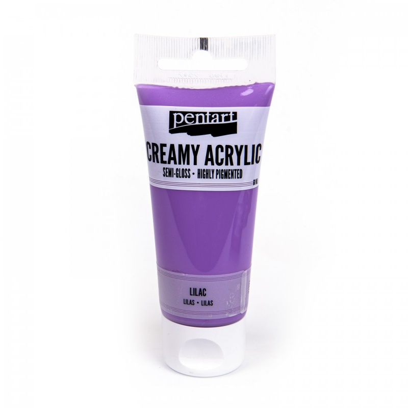 Akrylová barva krémová pololesklá (Creamy acrylic semi-gloss) je akrylová barva na vodní bázi krémové konzistence s vysokým obsahem pigmentů. Můžet