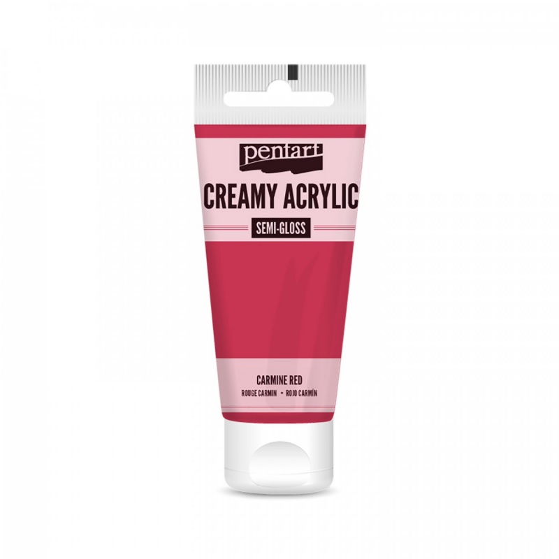 Akrylová barva krémová pololesklá (Creamy acrylic semi-gloss) je akrylová barva na vodní bázi krémové konzistence s vysokým obsahem pigmentů. Můžet