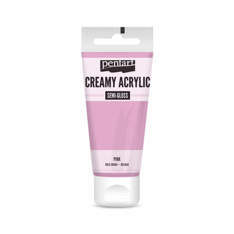 Akrylová barva krémová pololesklá (Creamy acrylic semi-gloss) je akrylová barva na vodní bázi krémové konzistence s vysokým obsahem pigmentů. Můžet