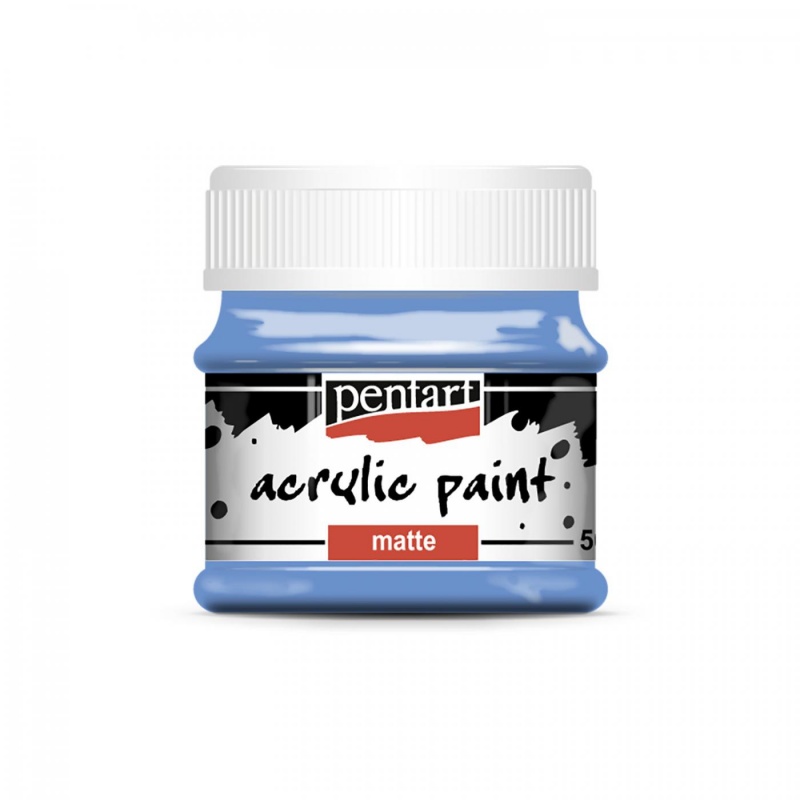 Akrylová barva matná značky Pentart zvládne všechny tvůrčí projekty. Díky dobré přilnavosti na různorodé povrchy jsou akrylové hobby barvy vhodné