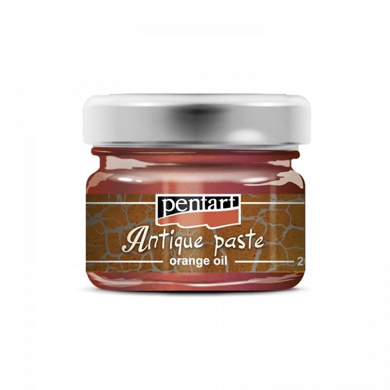 Antikovací pasta (Antique paste) je hustá pasta ředitelná ředidlem vhodná k dosažení kovového efektu a ke zvýraznění prasklin krakelovacího laku s 