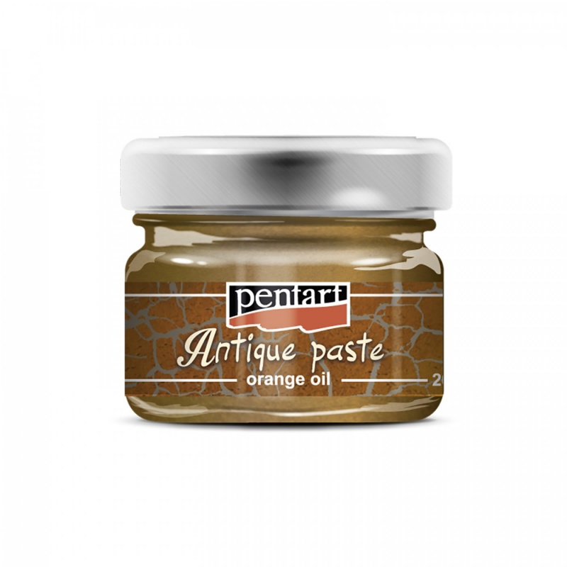 Antikovací pasta (Antique paste) je hustá pasta ředitelná ředidlem vhodná k dosažení kovového efektu a ke zvýraznění prasklin krakelovacího laku s 