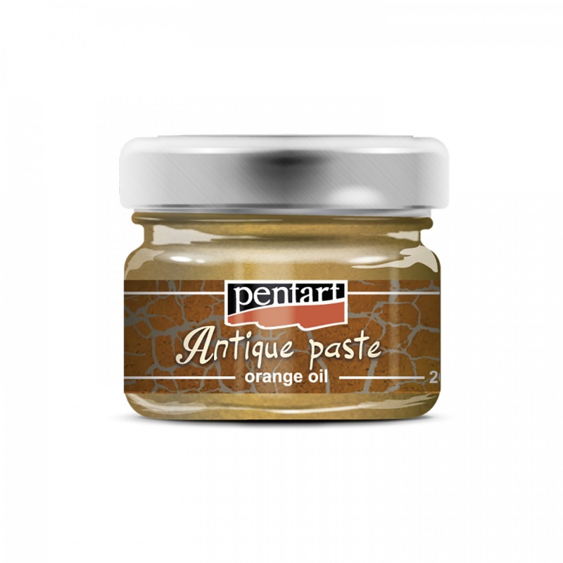 Antikovací pasta (Antique paste) je hustá pasta ředitelná ředidlem vhodná k dosažení kovového efektu a ke zvýraznění prasklin krakelovacího laku s 