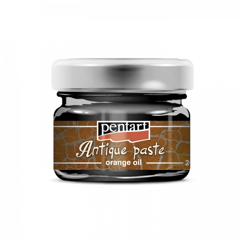 Antikovací pasta (Antique paste) je hustá pasta ředitelná ředidlem vhodná k dosažení kovového efektu a ke zvýraznění prasklin krakelovacího laku s 