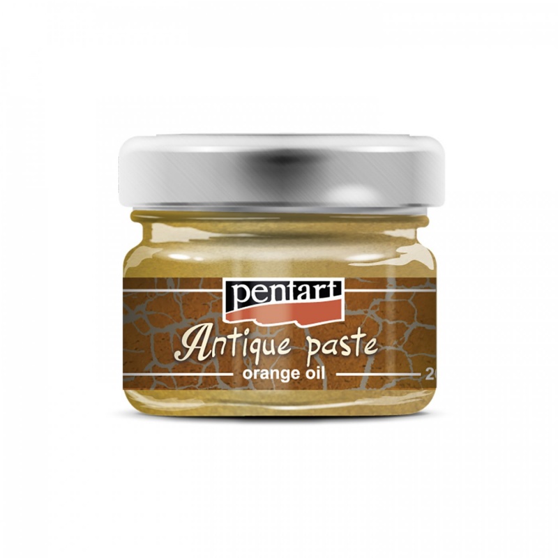 Antikovací pasta (Antique paste) je hustá pasta ředitelná ředidlem vhodná k dosažení kovového efektu a ke zvýraznění prasklin krakelovacího laku s 