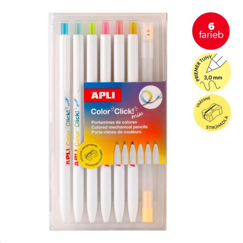 Vysouvací pastelky, které se jen tak nezničí. Odolné plastové tělo chrání tuhu před poškozením. Pomocí stiskacího mechanismu ve špičce se tuha v