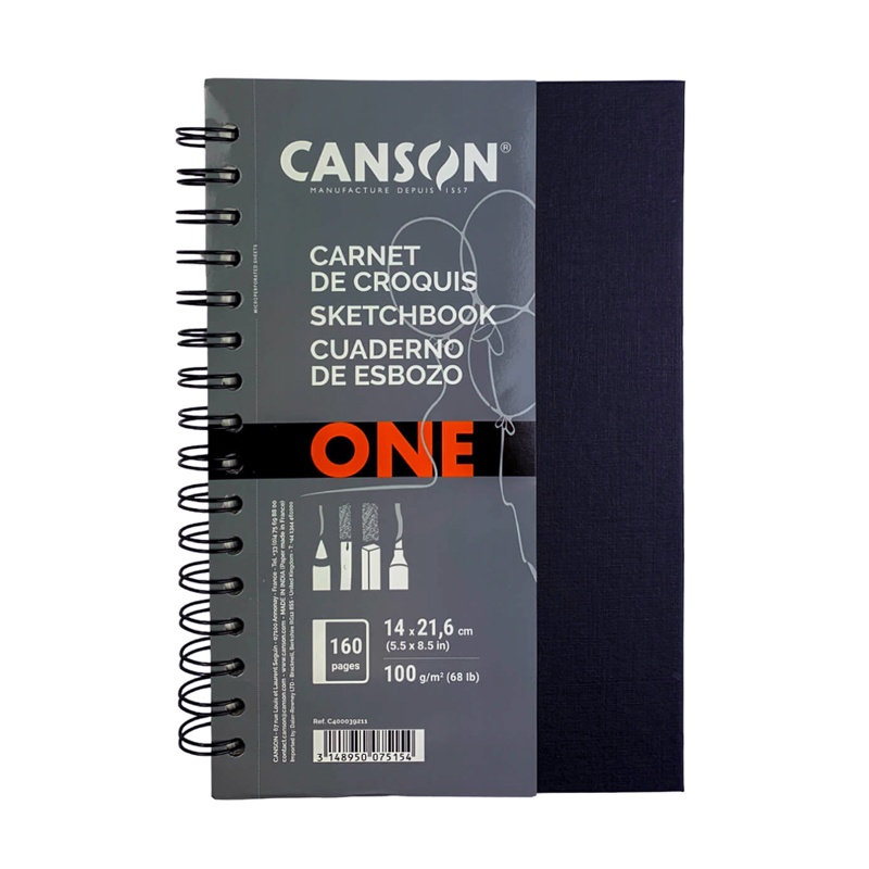 Skicák Artbook od společnosti Canson je vhodný pro kreslení a skicování na cestách. Vejde se vám i do tašky, protože má praktickou velikost 14 x 21,6