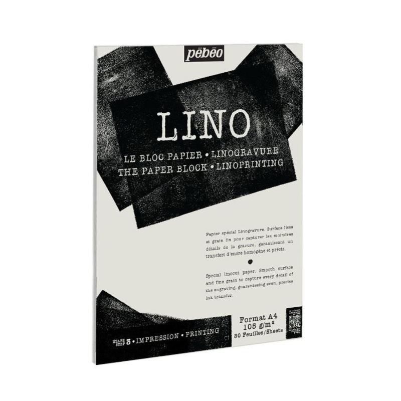 Podložka Pébéo LINOCUT A4 na linorytovýpapír je navržena tak, aby splňovala potřeby náročných umělců a spojovala v sobě kvalitu, odolnost a prakti