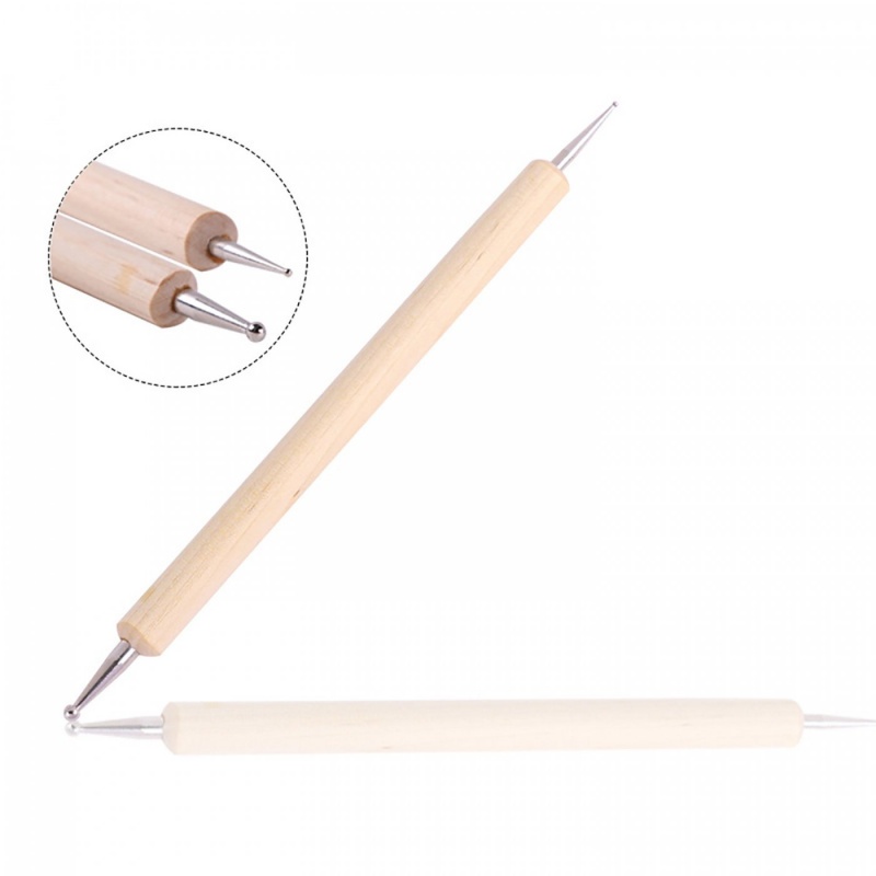Pero na tečkování (dotting tool) je nástroj, který se jemně namáčí do barvy a po přiložení na povrch vytvoří pěknou a přesnou tečku. Velikost t