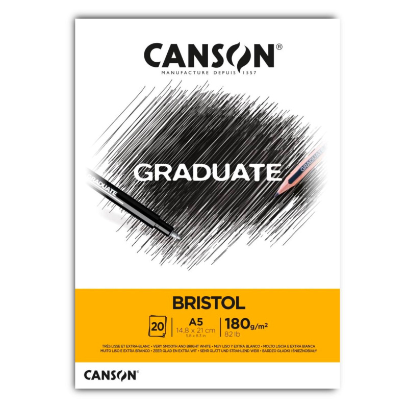 Canson Graduate Bristol skicák – extra hladký papír pro precizní kresbu. Canson Graduate Bristol skicák je kvalitní umělecký blok s mimořádně hladk