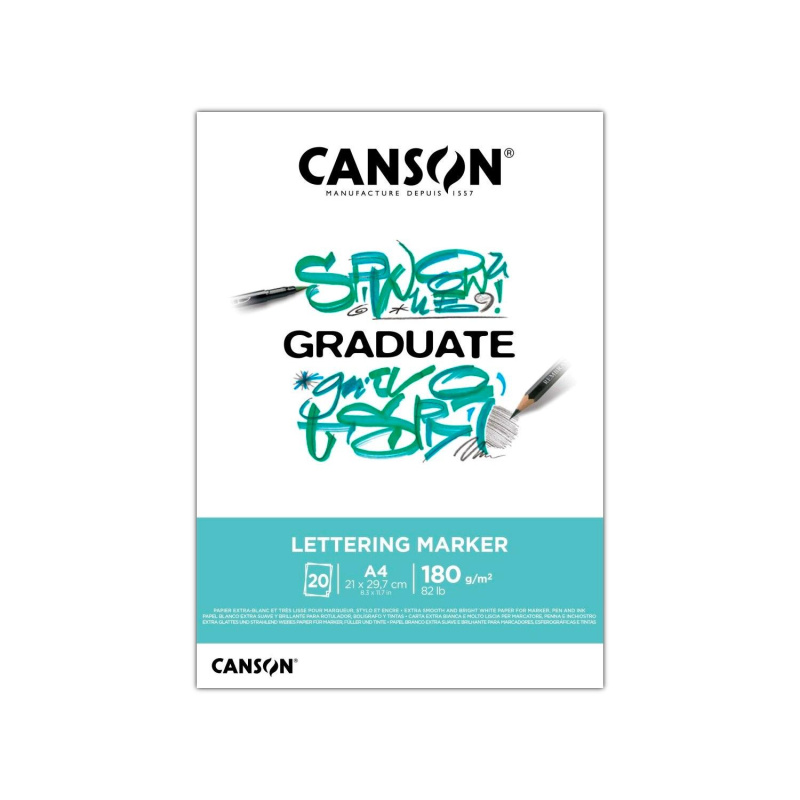 












Canson Graduate Lettering Marker skicák – hladký papír na lettering a popisovače. Canson Graduate Lettering Marker je kvalitní