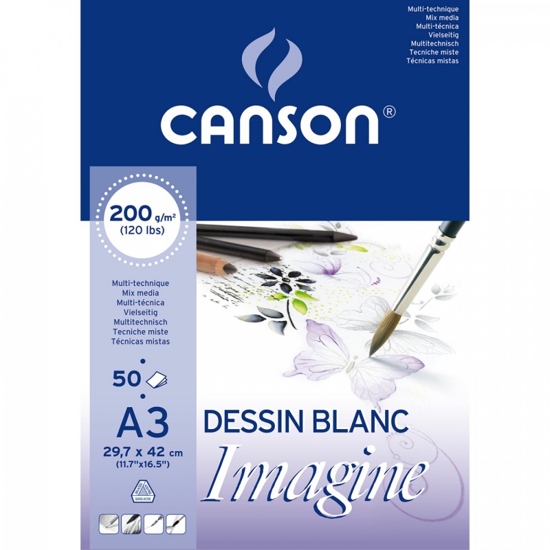Skicař Imagine od firmy CANSON obsahuje čistě bílý vysoce kvalitní papír , na kterém krásně vyniknou všechny barevné odstíny akvarelu. Papír má h