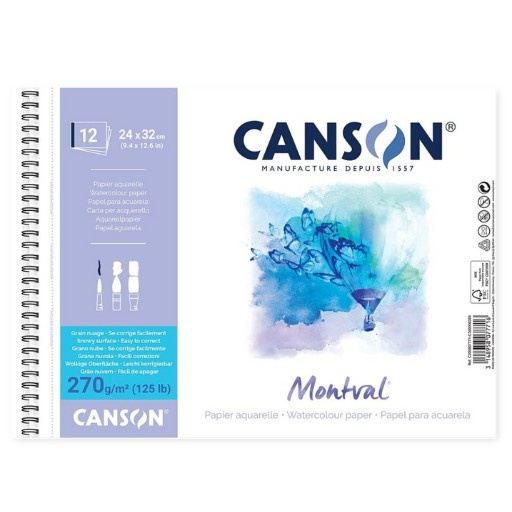 Canson Montval Aquarelle Torchon skicák – akvarelový papír s výraznou strukturou pro kreativní malbu. Canson Montval Aquarelle Torchon je kvalitní akva