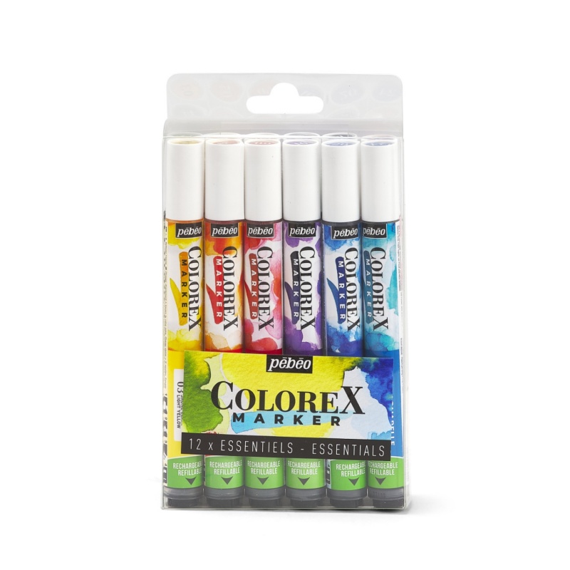 Colorex Marker od Pébéo je inovativní fix s plnitelným akvarelovým inkoustem, který je ideální pro ilustrace, komiksy, mangu, kaligrafii, design a uměl