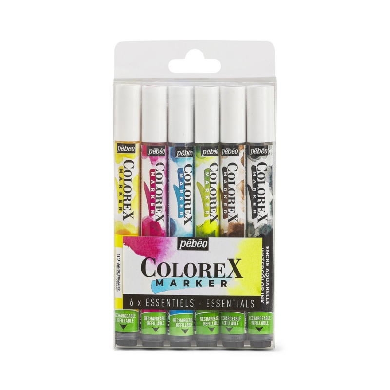 Colorex Marker od Pébéo je inovativní fix s plnitelným akvarelovým inkoustem, který je ideální pro ilustrace, komiksy, mangu, kaligrafii, design a uměl