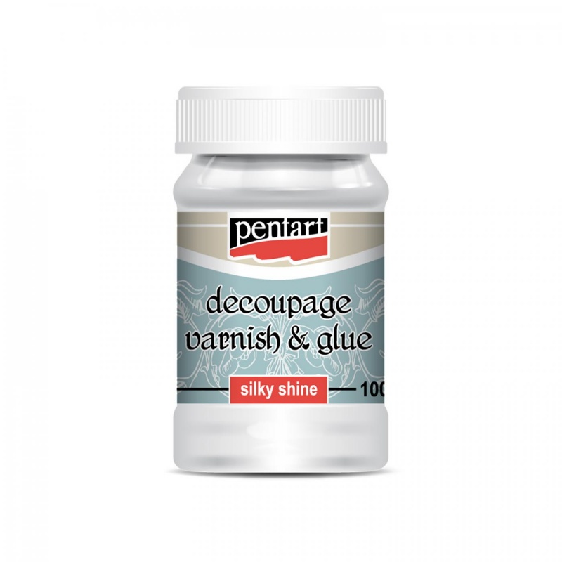 Decoupage lepidlo s lakem lesklé (Decoupage varnish&glue) je vodou ředitelné lepidlo a lak v jednom s hustou konzistencí, které se používá pro tvorb