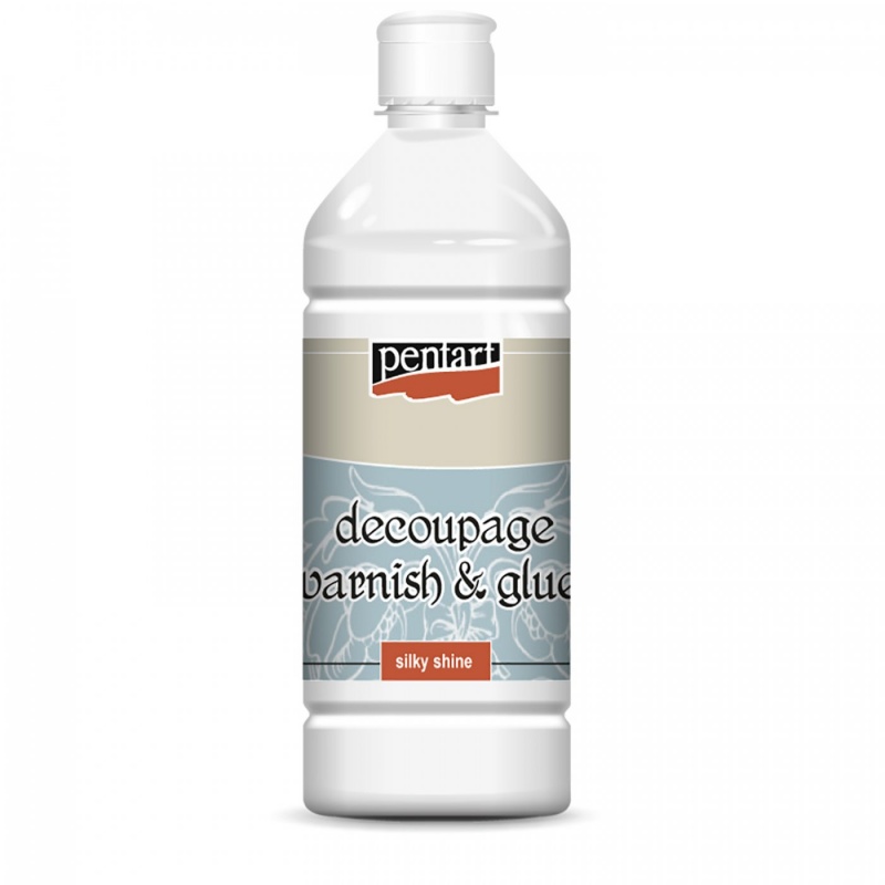 Decoupage lepidlo s lakem lesklé (Decoupage varnish&glue) je vodou ředitelné lepidlo a lak v jednom s hustou konzistencí, které se používá pro tvorb
