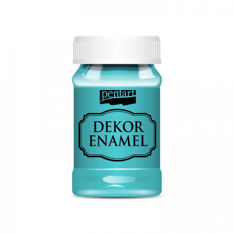 Dekor Enamel jsou barvy imitující smaltované povrchy . Jsou na vodní bázi a mají vysoký lesk , díky čemuž předměty vypadají jako nalakované. Tento