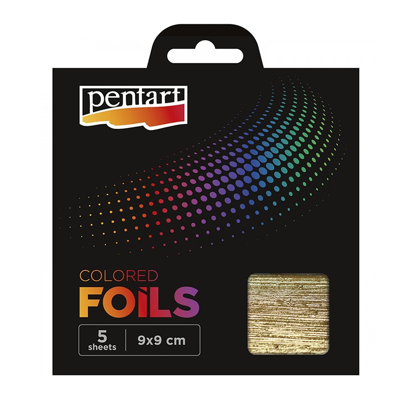 Dekorační fólie (Colored foils sheets) jsou tenoučké plátky barevné plastové folie s kovovým efektem. Často jsou využívány při mix-media technice,