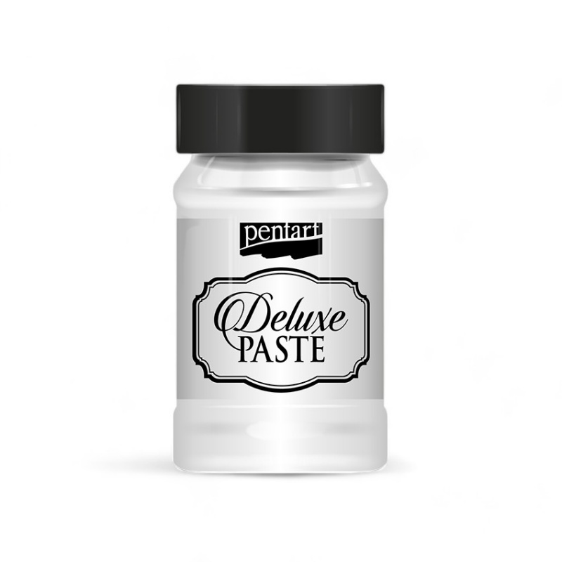 Deluxe Paste (pasta Deluxe) je lehce třpytivá pasta na vodní bázi s krémovou konzistencí. Deluxe Paste se snadno nanáší kovovou špachtlí a je ideáln