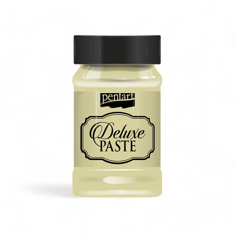 Deluxe Paste (pasta Deluxe) je lehce třpytivá pasta na vodní bázi s krémovou konzistencí. Deluxe Paste se snadno nanáší kovovou špachtlí a je ideáln