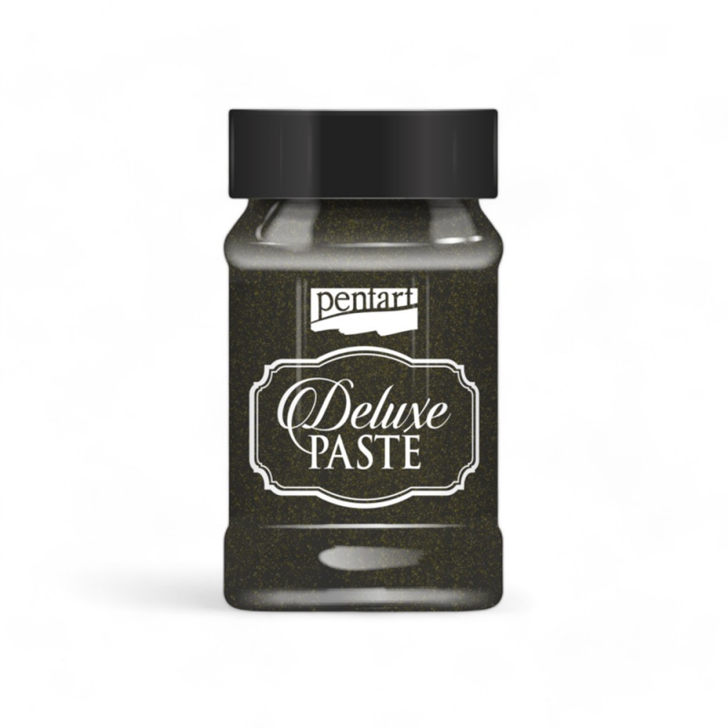 Deluxe Paste (pasta Deluxe) je lehce třpytivá pasta na vodní bázi s krémovou konzistencí. Deluxe Paste se snadno nanáší kovovou špachtlí a je ideáln