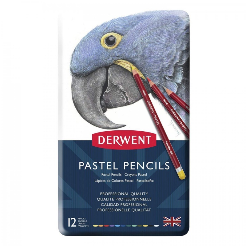 Pastelové tužky Derwent Pastelové tužky se používají při malbě suchým pastelem. Jedná se o vlastní suchý nebo křídový pastel ve formě tužky, c