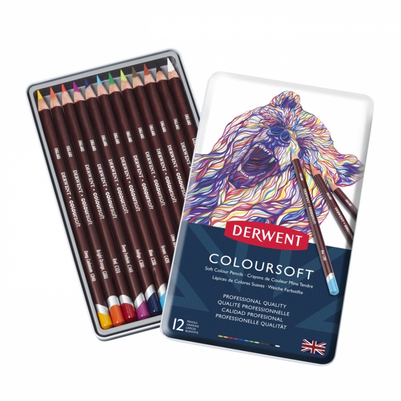 Sada tužek COLOURSOFT přináší nejjemnější pastelky od společnosti Derwent. Tužky s velmi jemnou až sametovou texturou vám pomohou vykouzlit jemné p