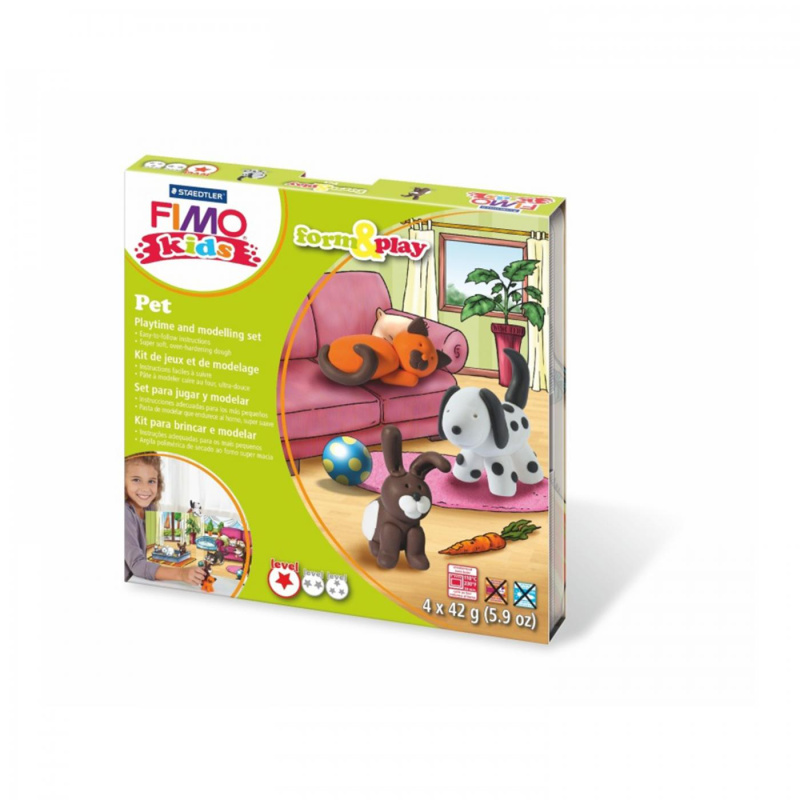 FIMO kids je polymerová hmota prvotřídní kvality určená k modelování s nesčetnými možnostmi využití. Používá se na výrobu dekorací, šperků, 