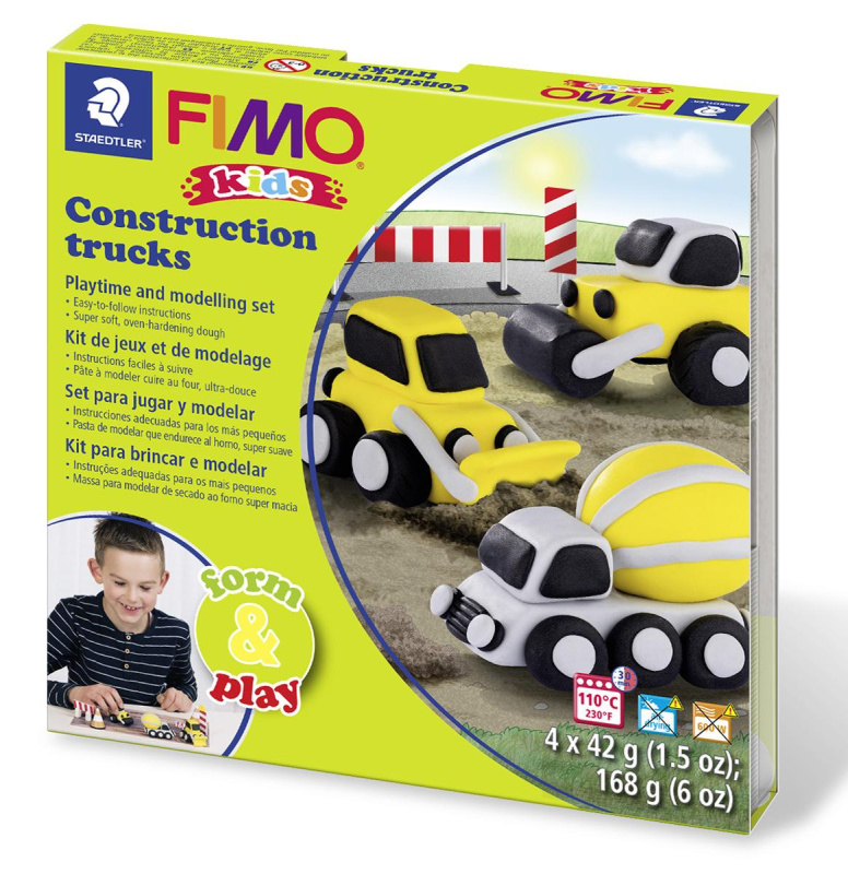 FIMO kids je polymerová hmota prvotřídní kvality určená k modelování s nesčetnými možnostmi využití. Používá se na výrobu dekorací, šperků, 