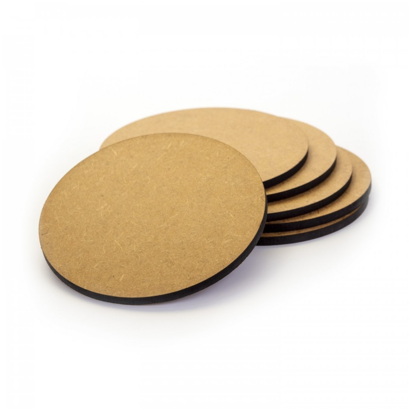 Dřevěný základ ve tvaru kruhu z materiálu MDF slouží jako podklad k další tvorbě. Kruhy jsou základy na podšálky . Dřevěné výrobky jsou vyroben