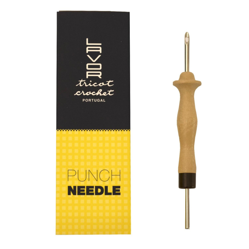 Dutá jehla portugalského výrobce LAVOR (Punch needle) neboli tlačná či smyčková jehla je nástroj pro tvorbu jemných výšivek nebo zdobení povlaků n