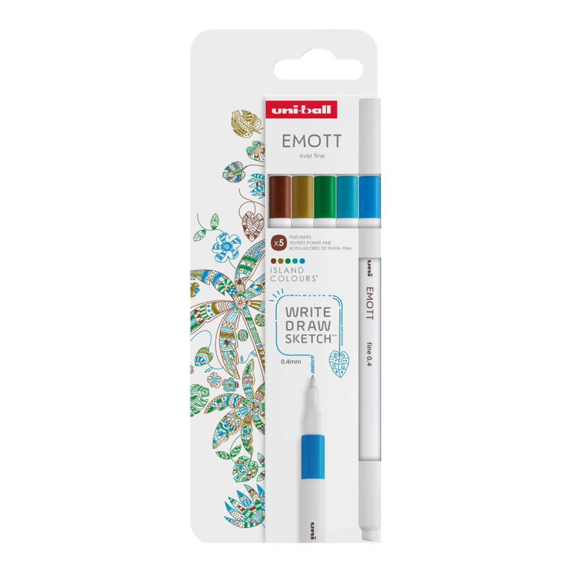 Moderní design, rafinované a minimalistické tělo, bílá špička. To je Emott. Liner pro každodenní psaní, skicování a kreslení. S 21 barvami od slad