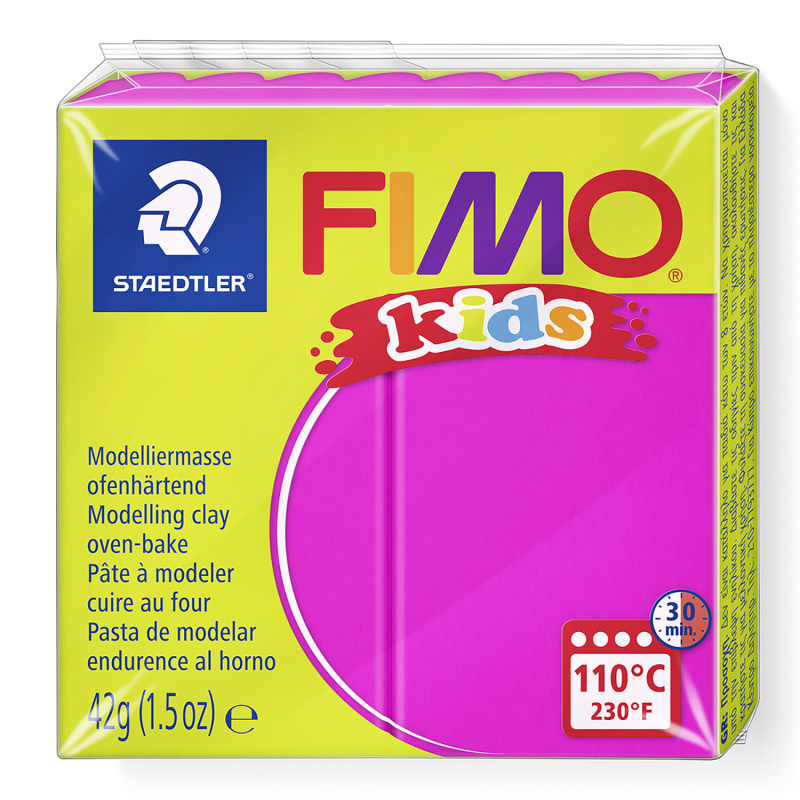 FIMO kids je polymerová hmota prvotřídní kvality určená k modelování s nesčetnými možnostmi využití. Používá se na výrobu dekorací, šperků, 