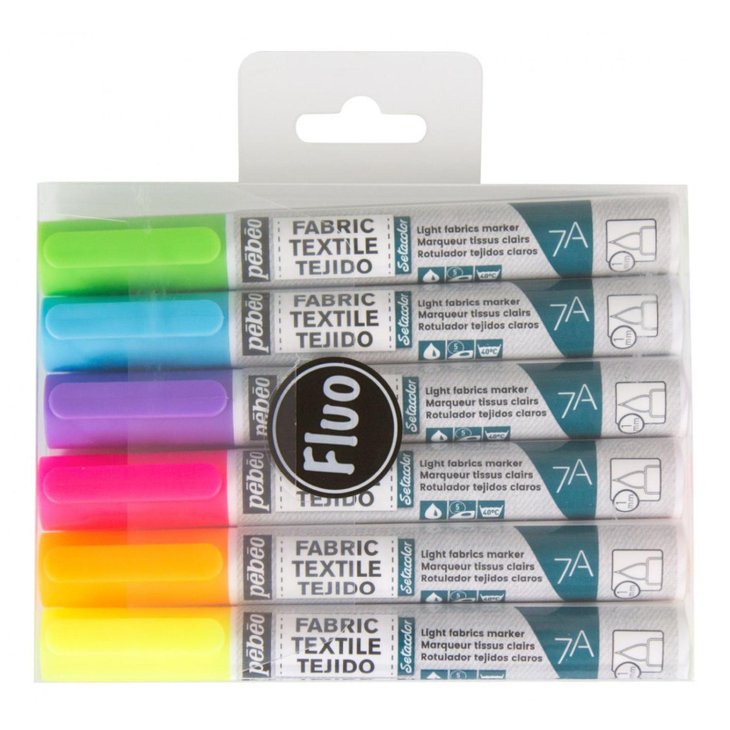 Light fabric marker fixy na textil 7A od společnosti Pebeo jsou velmi praktické fixy pro kreslení na všechny druhy textilií. Popisovače jsou na vodní bá