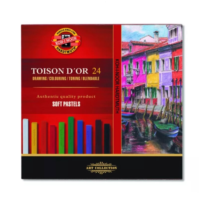 Sada měkkých pastelů Koh i noor Toison Dor je sada 24 suchých pastelů. Sada je vytvořena speciálně pro všechny umělce, kteří si chtějí vyzkoušet 