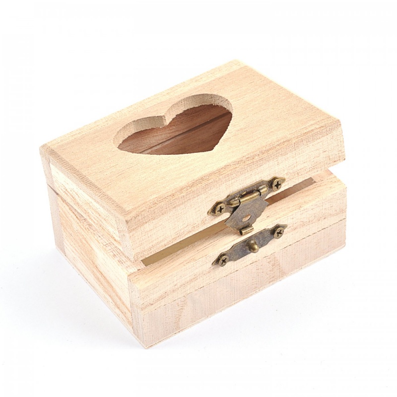 Mini krabička s výřezem na srdce je malá krabička na drobné předměty, šperky a dárky, které budou pěkně vidět přes horní výřez. Doporučujeme 