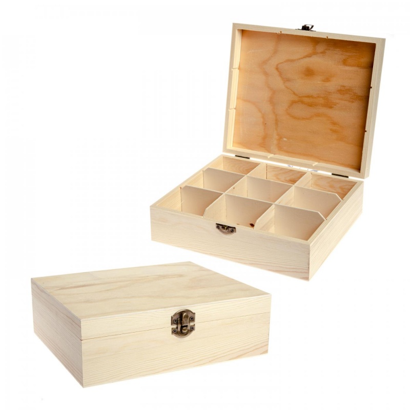 Dřevěná krabička na čaj bude skvělým pomocníkem v domácnosti. Dřevěné výrobky jsou vyrobeny ze dřeva a překližky a jsou určeny k dalšímu zdob