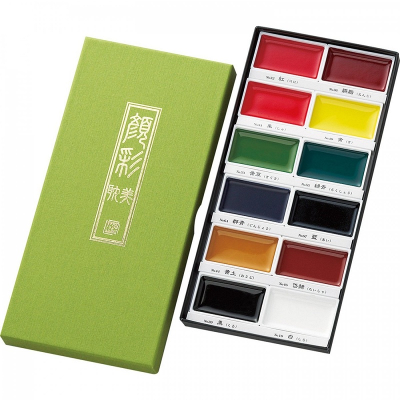 Akvarelové barvy GANSAI TAMBI od společnosti Kuretake přinášejí sadu 12 krásných a výrazných odstínů akvarelových barev. Jsou vhodné pro umělce i