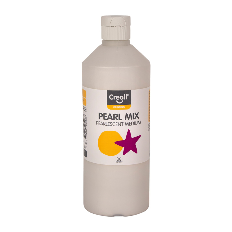 Creall médium Pearl Mix, 500 ml, perleťové. Dodejte svým výtvarným projektům elegantní perleťový lesk s médiem Creall Pearl Mix. Toto kreativní m