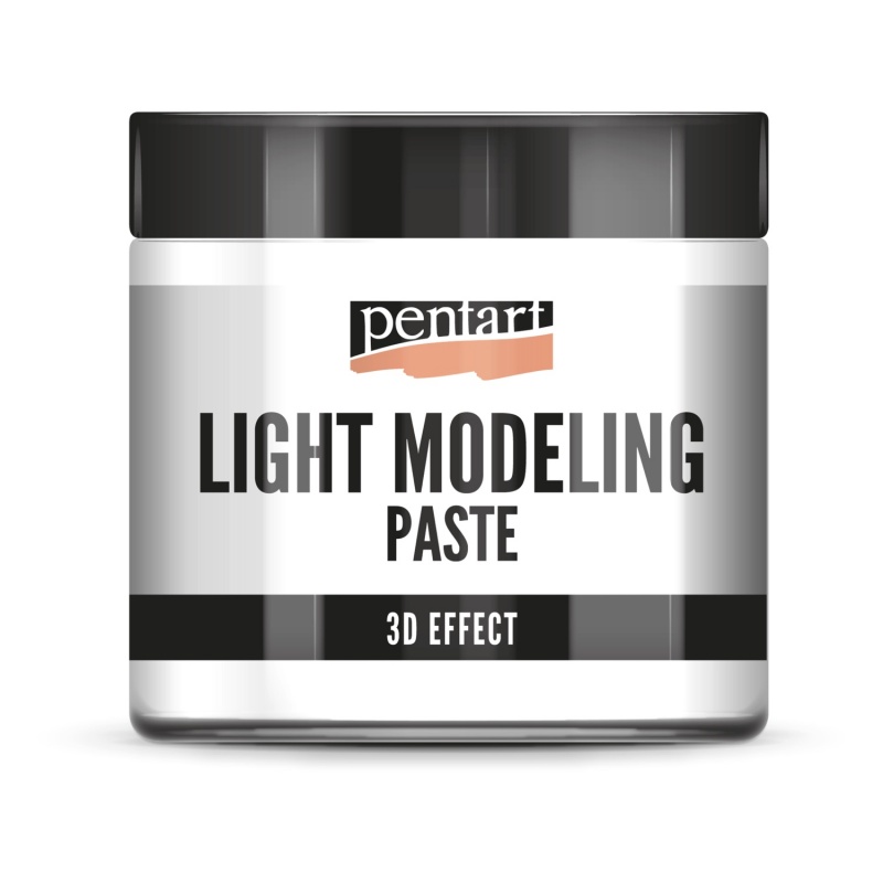 Světlá modelovací pasta je pasta na vodní bázi s mírně pěnivou konzistencí. Po zaschnutí drží tvar a zůstává pružná. Pomocí silikonových fore
