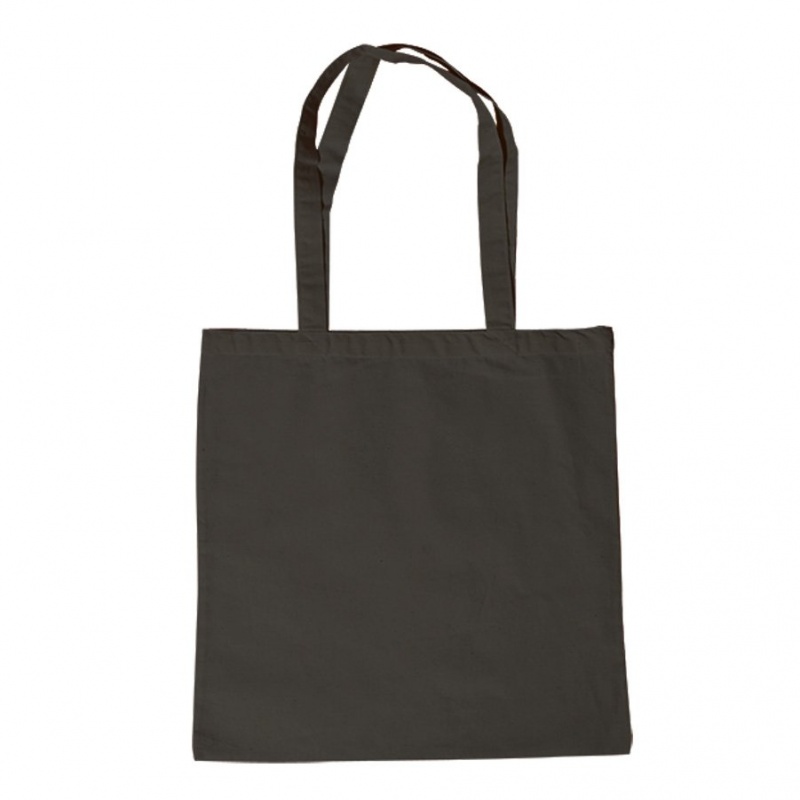 Nákupní taška s krátkými uchy je vyrobena ze 100% bavlny. Má černou barvu. Lze ji dále zdobit barvami na textil, batikou, linorytem na textil, výšivko