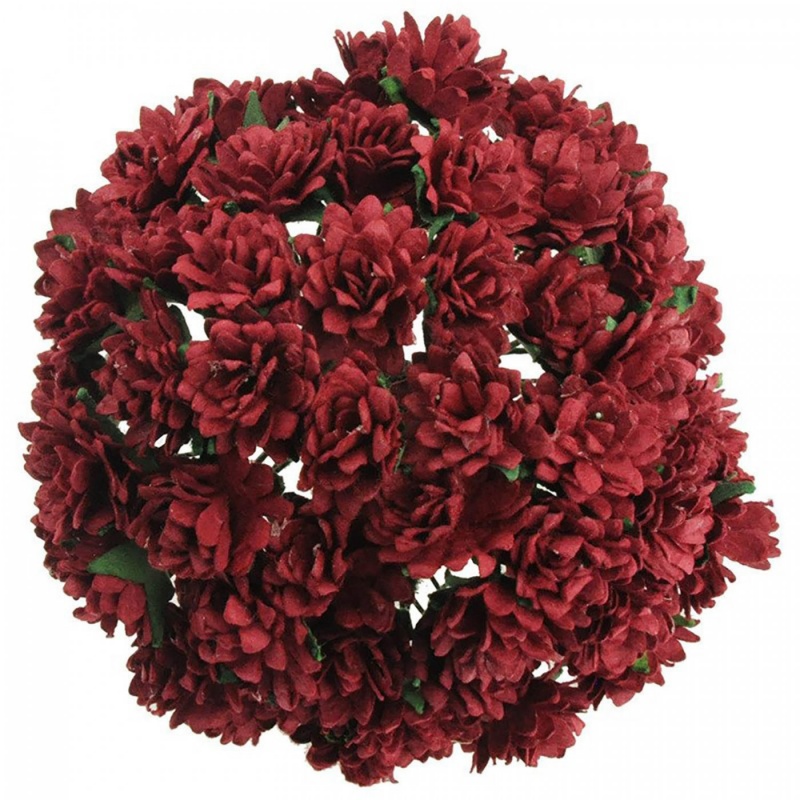 Papírové květiny jsou vyrobeny z kvalitního mulberry papíru. Tyto úžasné kvítky s drátěnými nožičkami lze použít jako ozdoby pro scrapbooking a 