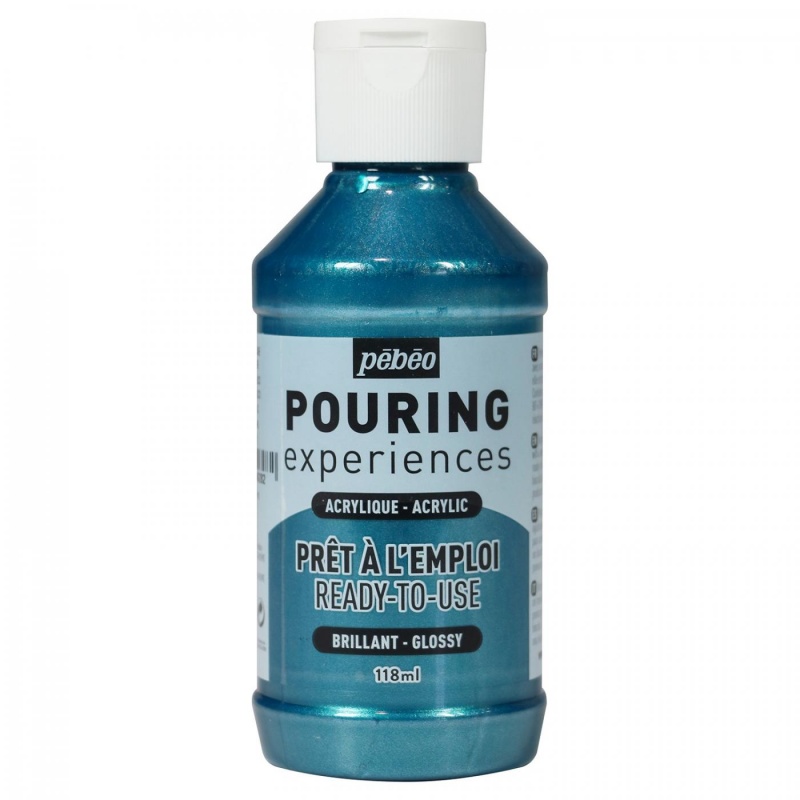 Pouring experiences od francouzské značky Pébéo je barva v lahvičce vytvořená ze směsi akrylové barvy a pouring média na vodní bázi . Barvy a médiu