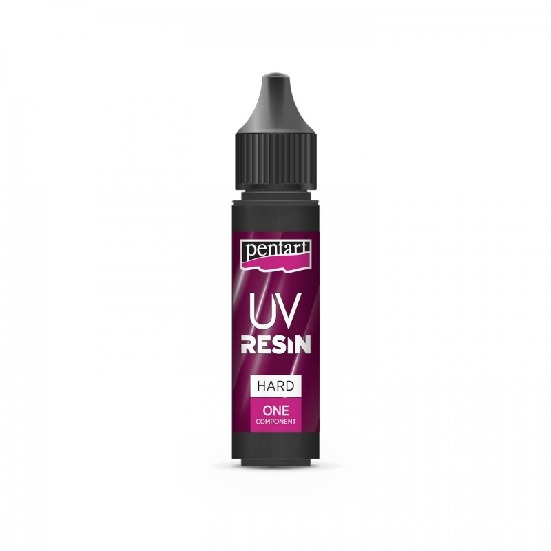 Pentart křišťálová UV pryskyřice (UV resin) je jednosložkový produkt, tvrdnoucí díky UV světlu. Využívá se k odlévání malých pryskyřičných 