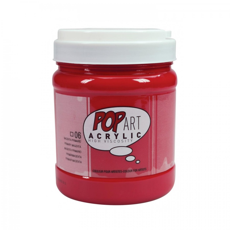 Pop Art Acrylic jsou vysoce viskózní akrylové barvy se saténově motným vzhledem. Praktické balení a vlastnosti barev Pop Art umožňují malování velk