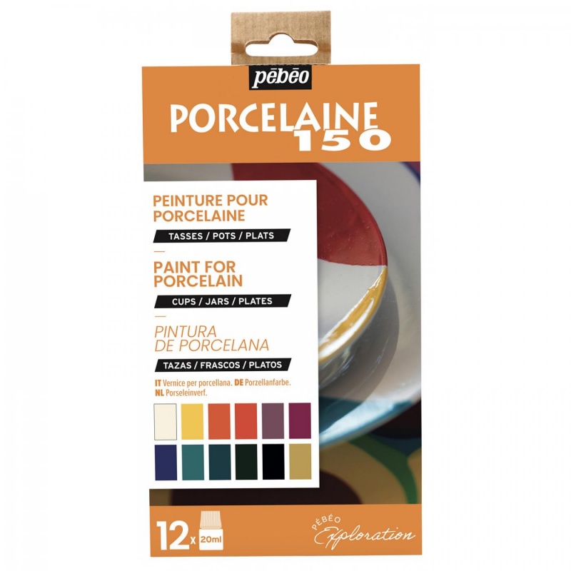Sada barev Porcelaine obsahuje vodou ředitelné barvy pro porcelán a keramiku. Všechny odstíny se mohou vzájemně míchat. K ředění použijte ředidlo P