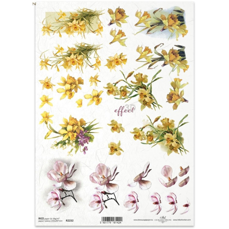 Rýžový papír na decoupage od ITD Collection je tím pravým pro vás. Je vhodný ke zdobení skla, dřeva, MDF, kartonu a jiných povrchů ubrouskovou techn