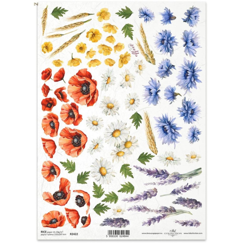 Rýžový papír na decoupage od ITD Collection je tím pravým pro vás. Je vhodný ke zdobení skla, dřeva, MDF, kartonu a jiných povrchů ubrouskovou techn